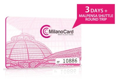 MilanoCard 3 jours + Malpensa Shuttle round ticket